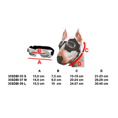 Dogoptics Hundesonnenbrille Biker - Silver Frame & Mirror Lens – Bild 2